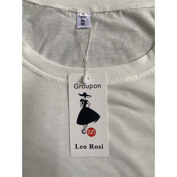 *NEW W/TAG* Leo Rosi long sleeve cold shoulder slit top size S - Picture 5 of 8